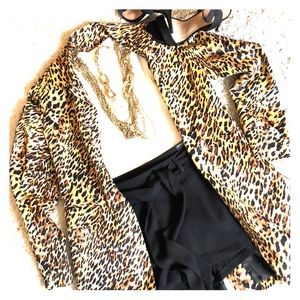 Cheetah print coat